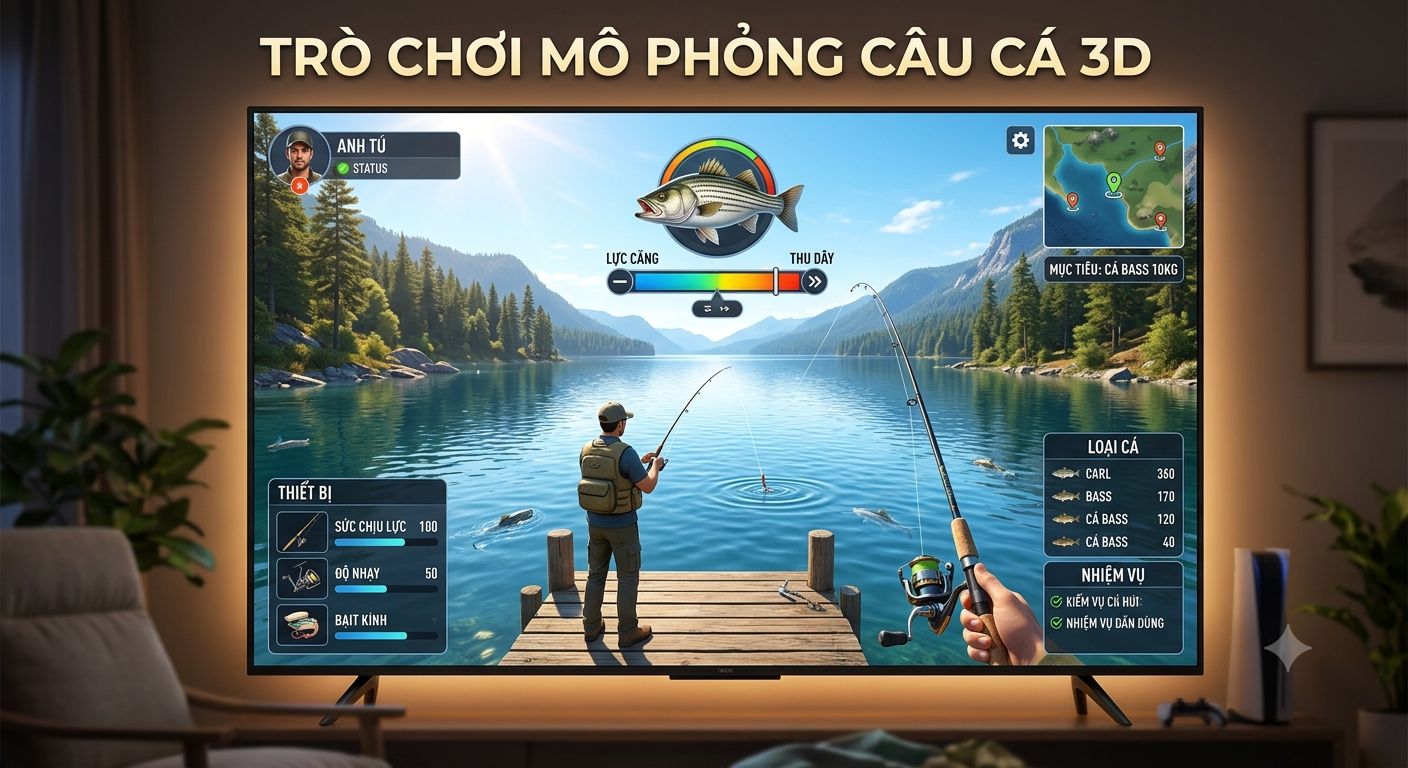 trò chơi mô phỏng câu cá 3d